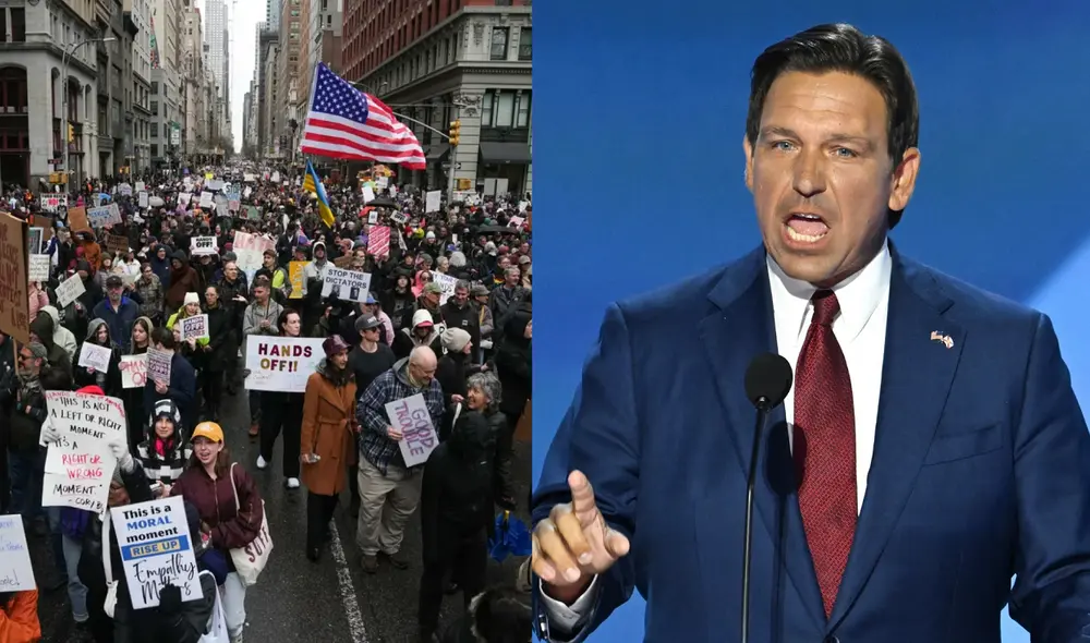 Ron DeSantis lanzó una advertencia ante las movilizaciones del 14 de junio en Florida. Ron DeSantis lanzó una advertencia ante las movilizaciones del 14 de junio en Florida.