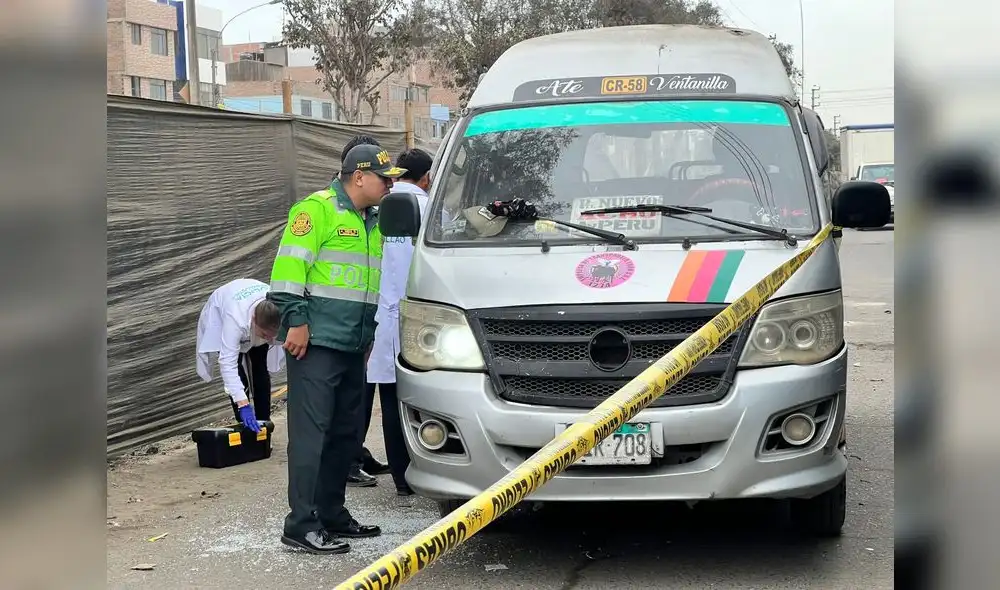 Ataque a combi en el Callao. Foto: difusión