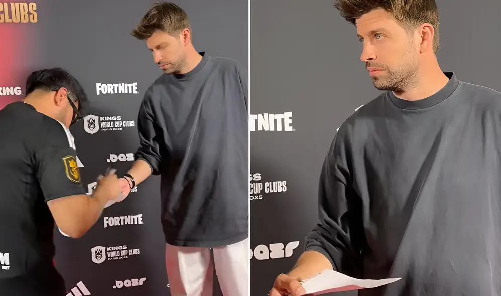 ElZeein trolea a Gerard Piqué y le firma autógrafo. Foto: composición LR/ TikTok