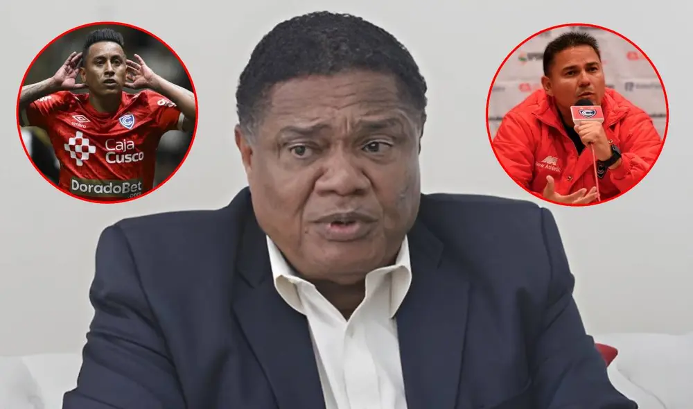 Jorge Guzmán asumió la presidencia de Emelec hace unos meses. Foto: composición LR/Club Cienciano/Sergio Ludeña