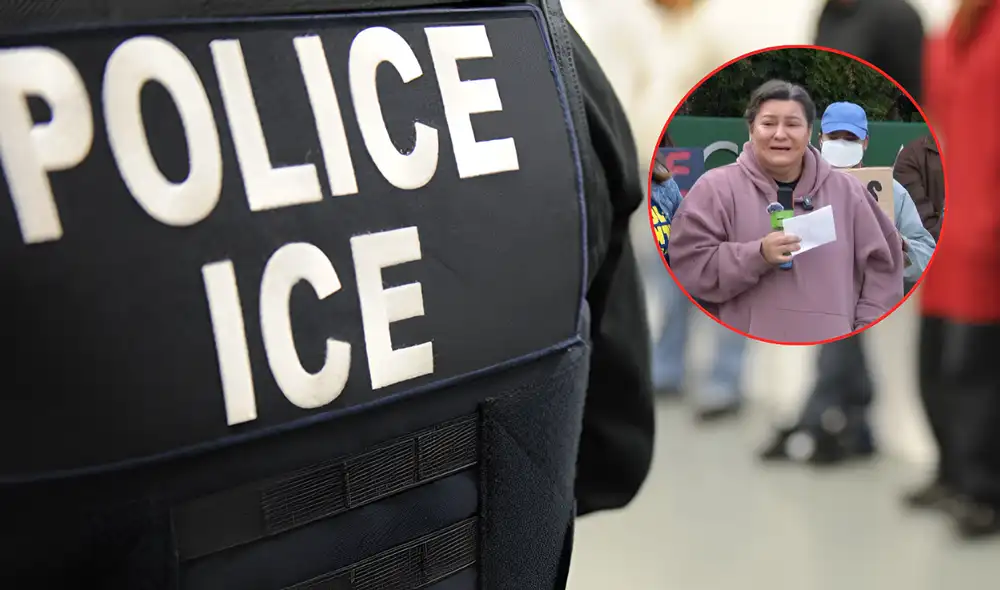 Crystal Londonio, en el centro, en una conferencia de prensa afuera del Aeropuerto Internacional de Seattle-Tacoma.
