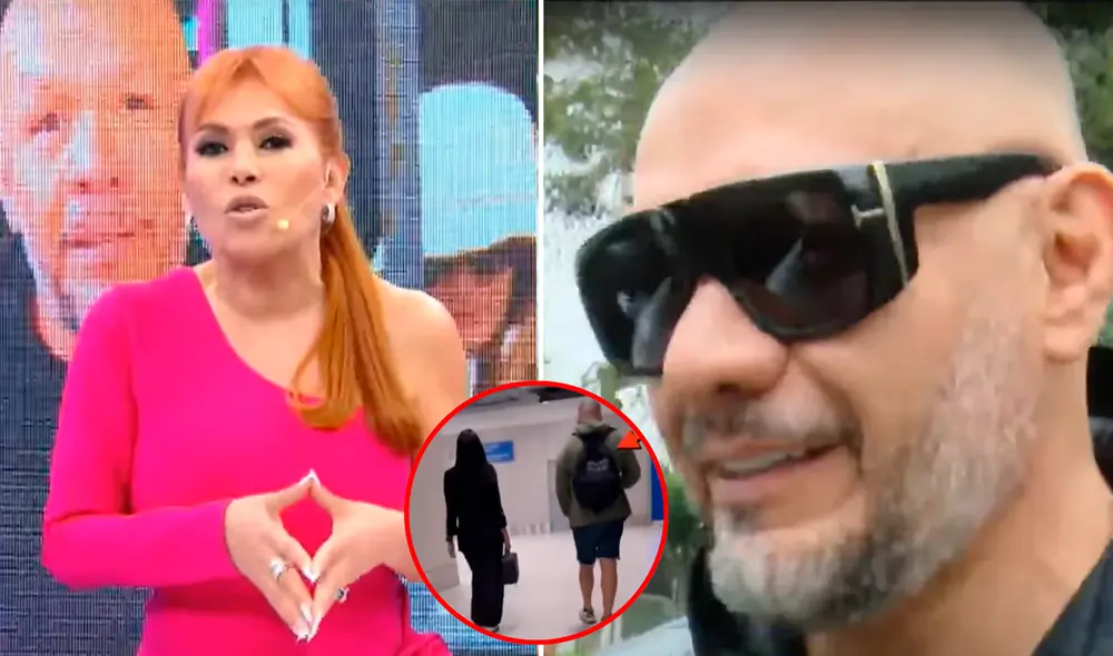 Magaly Medina arremete contra Jackson Mora tras ser captado con una modelo antes de su divorcio con Tilsa Lozano. Foto: Composición LR/captura Youtube
