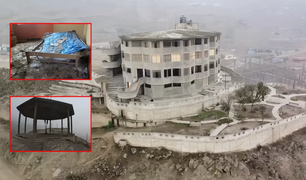 Esta mansión en SJL cuenta con un parque a la entrada y múltiples habitaciones. Foto: composición LR/captura YouTube/Dilo nomas