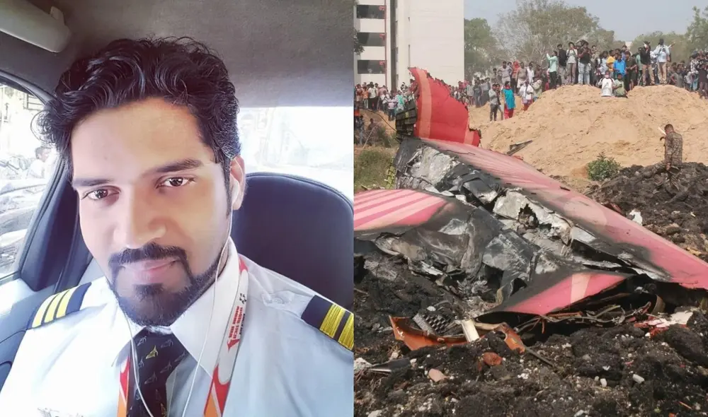 El Boeing Dreamliner descendió bruscamente y terminó colisionando contra un alojamiento universitario en la India dejando 242 muertos. Foto: composición Lr/X