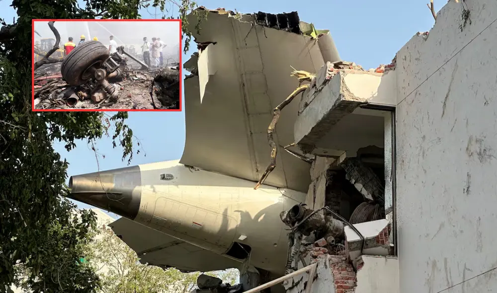 Un avión de Air India con 242 ocupantes se estrelló pocos minutos después de haber despegado con destino a Londres. Foto: Composición LR/ CNN/ El País