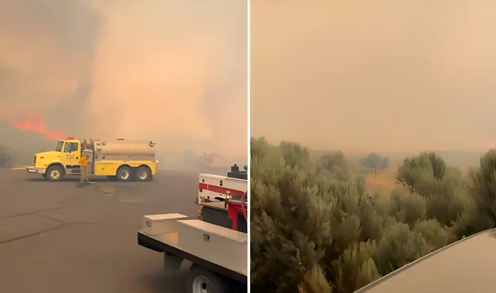 Incendio forestal arrasó con miles de acres en Oregón.