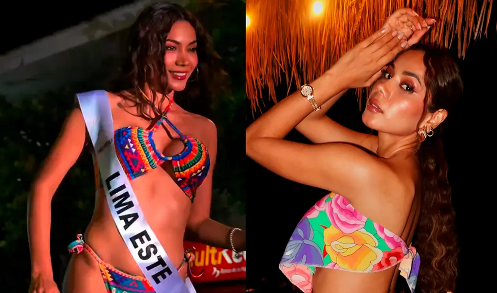 Sheyla Sugey Zorrilla, representante de Lima Este, tuvo un leve incidente al resbalarse en la pasarela, pero logró mantenerse en pie y dejó una buena impresión en la gala. Foto: Instagram.