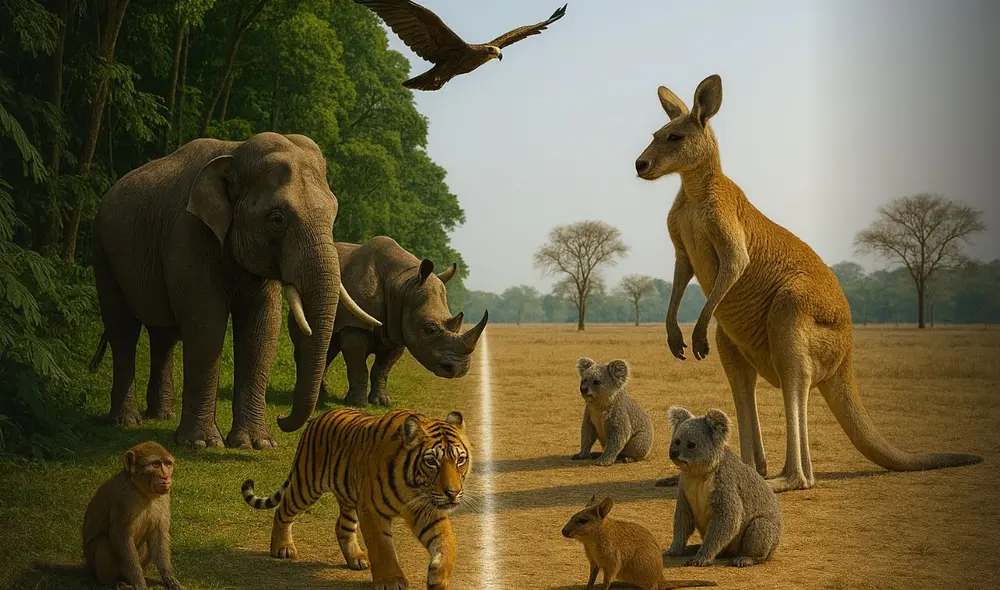 La enigmática línea invisible que los animales nunca cruzan: es frontera para miles de especies desde hace más de 150 años. Foto: composición LR/ChatGPT.