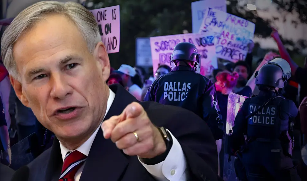 El gobernador de Texas, Greg Abbott, advirtió en redes sociales que quienes protesten contra la ofensiva migratoria de Trump serán arrestados si no mantienen la paz.