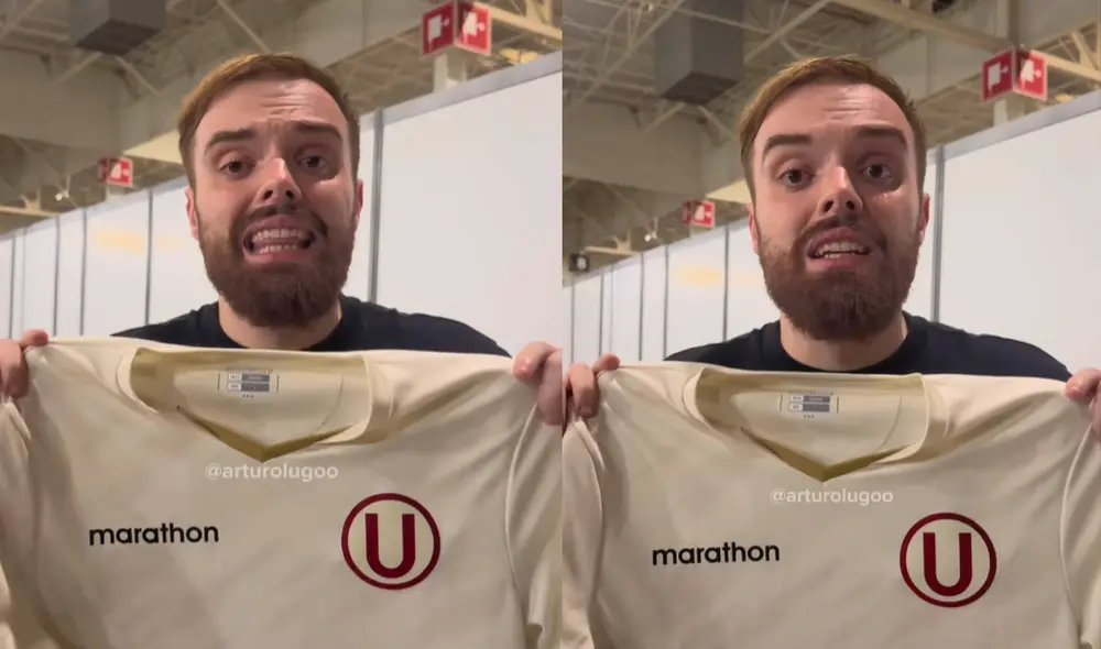 El streamer español, Ibai Llanos, mandó un saludo especial a Universitario de Deportes tras ser abordado por un hincha 'crema'. Foto: Composición LR/ TikTok de Arturo Lugo
