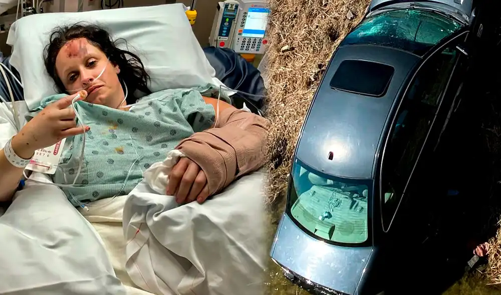 Un accidente de tránsito causa fuertes lesiones a una mujer atrapada por 6 días.