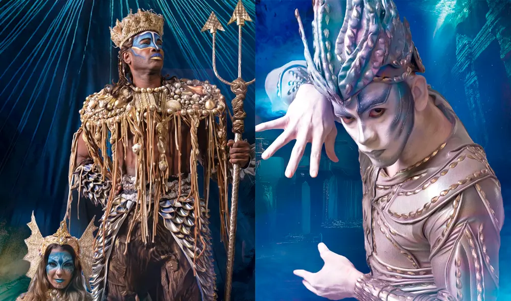 Este espectáculo revela la leyenda de una ciudad submarina perdida y explora la conexión entre humanidad y naturaleza a través de actos acuáticos y acrobacias desafiantes. Foto: difusión