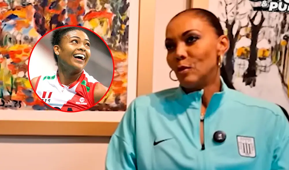 Ángela Leyva brilla en el liga de vóley de Turquía. Foto: composición LR/captura de 'Saque y punto'