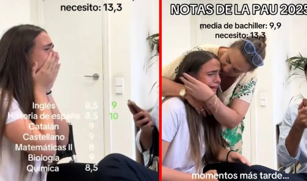 La joven española buscaba ingresar a Medicina en la Complutense de Madrid, pero no pudo obtener el puntaje. Foto: composición LR/ TikTok