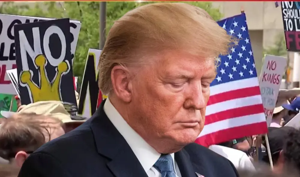 Trump enfrenta rechazo ciudadano durante protestas “No Kings”. Trump enfrenta rechazo ciudadano durante protestas “No Kings”.