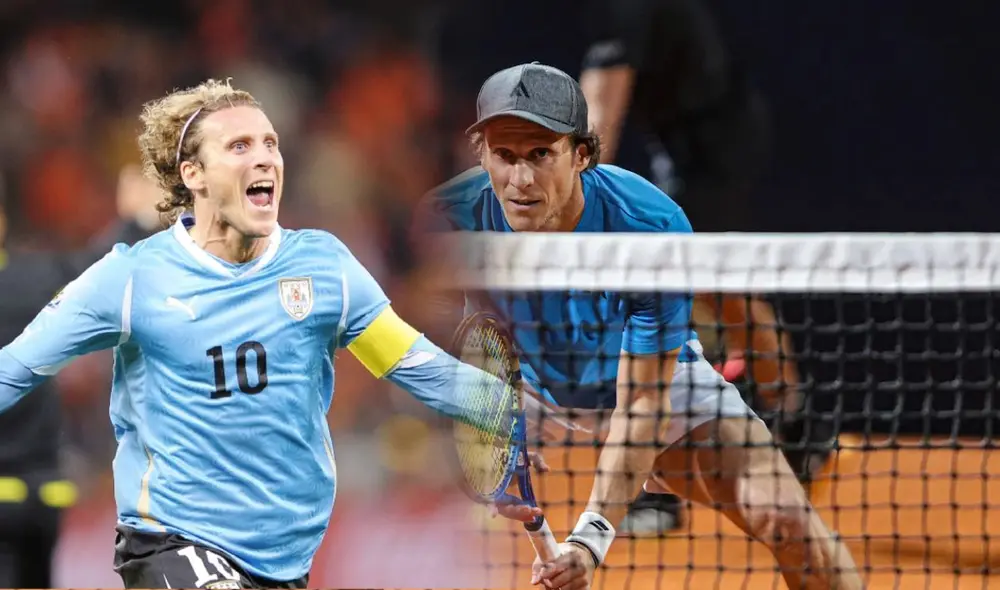 Diego Forlán vuelve a las canchas de tenis en Lima, Perú. Composición: Lr/ITF