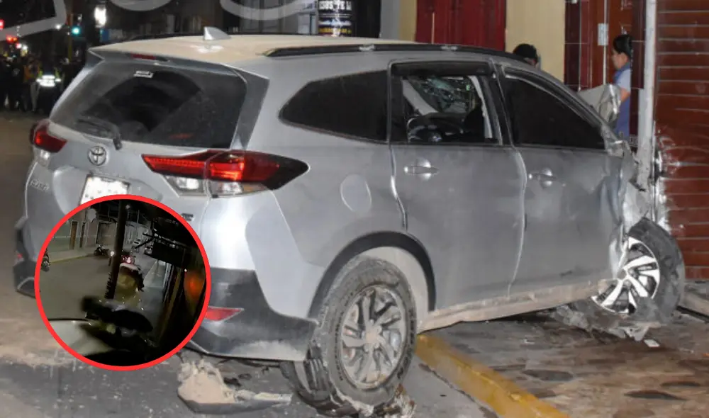 Carro de fiscal impacta contra un mototaxi. Foto: composición LR Carro de fiscal impacta contra un mototaxi. Foto: composición LR