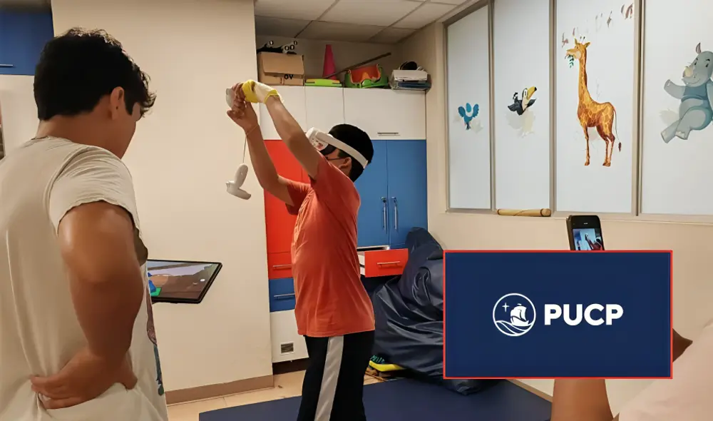 Científicos peruanos de la PUCP realizan diferentes actividades para los niños que están en rehabilitación física. Foto: composición LR/Andina/PuntoEdu | PUCP Científicos peruanos de la PUCP realizan diferentes actividades para los niños que están en rehabilitación física. Foto: composición LR/Andina/PuntoEdu | PUCP