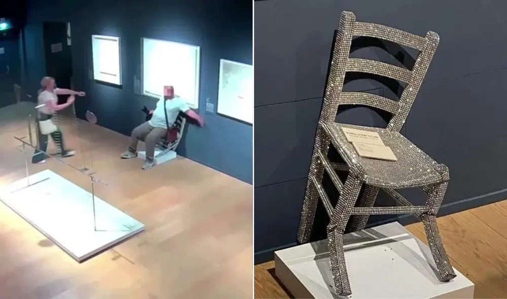 La obra dañada fue creada por Nicola Bolla en homenaje a Van Gogh. Foto: Palazzo Maffei de Verona La obra dañada fue creada por Nicola Bolla en homenaje a Van Gogh. Foto: Palazzo Maffei de Verona