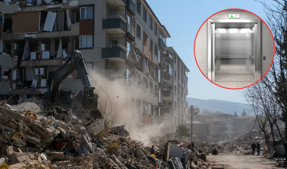 Qué hacer si estás en un ascensor durante un sismo. Foto: Composición LR