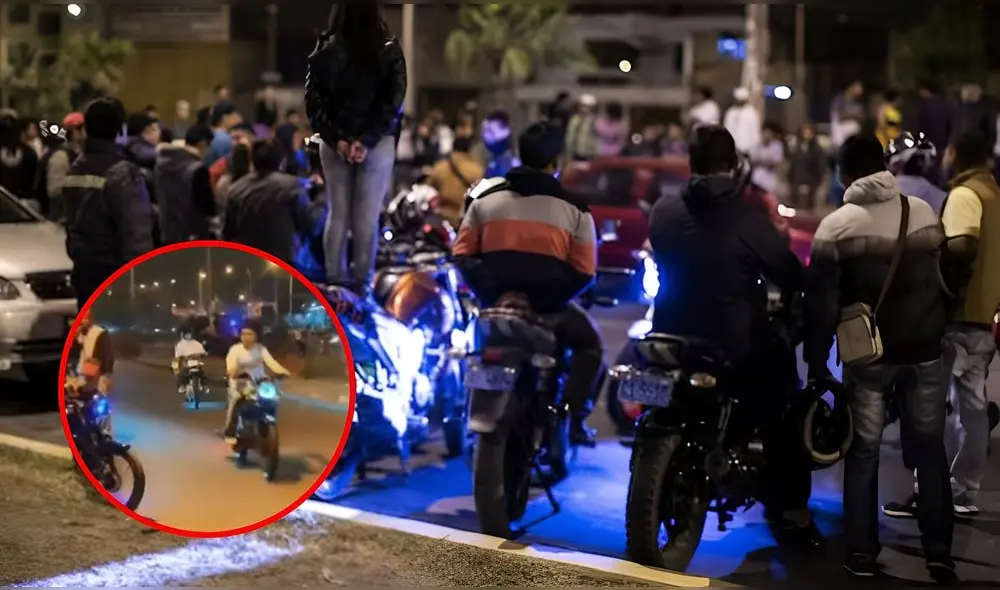 La avenida Canta Callao ha sido tomada por los piques ilegales. Foto: Composición LR/difusión