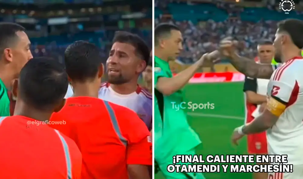 Nicolás Otamendi fue uno de los protagonistas del empate entre Boca Juniors y Benfica. Foto: composición LR/TyC Sports/El Gráfico