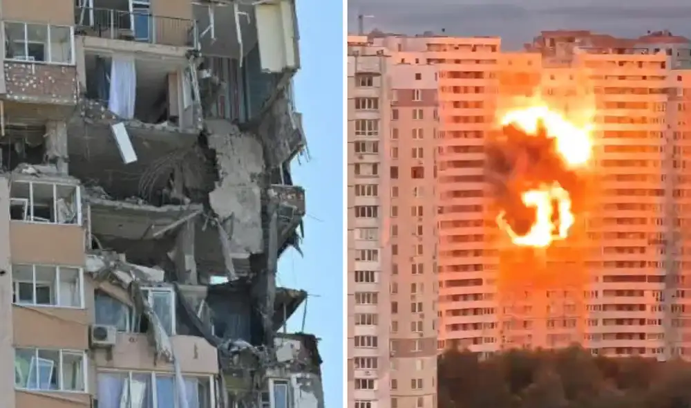 El presidente Zelensky calificó el bombardeo como "una de las noches más horribles" y destacó que afectó zonas civiles. Foto: composición LR/AFP El presidente Zelensky calificó el bombardeo como "una de las noches más horribles" y destacó que afectó zonas civiles. Foto: composición LR/AFP