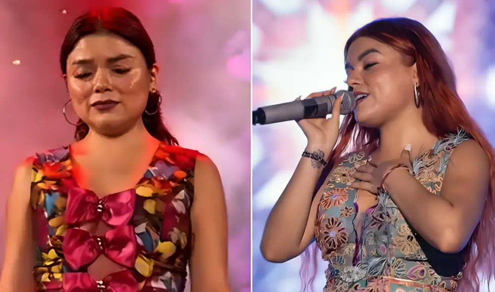 La cantante se mostró visiblemente conmovida al dedicarle una canción a su abuelo, quien murió hace pocos días.