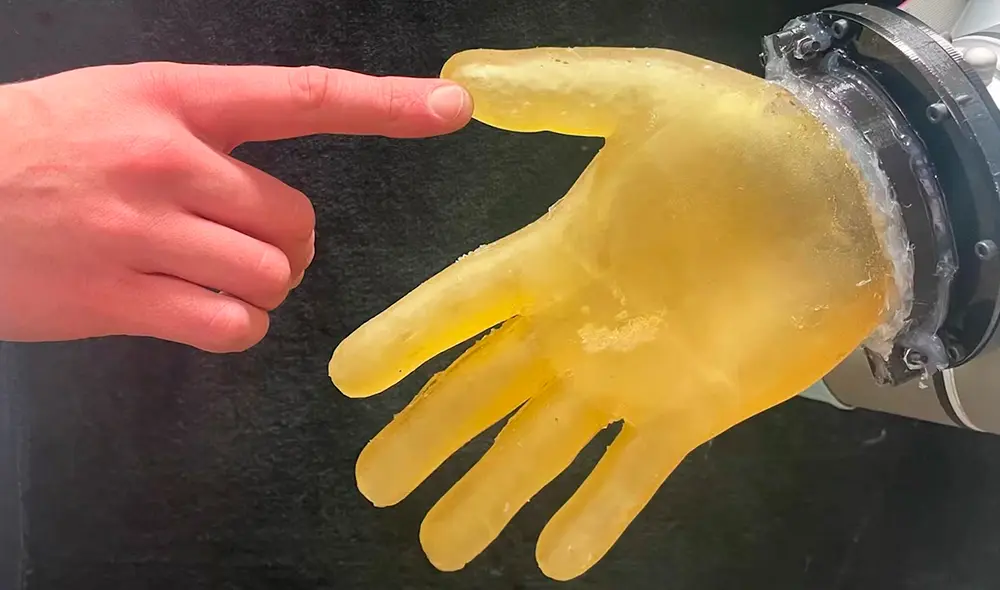 Científicos han desarrollado una "piel" robótica altamente sensible que se puede incorporar a las manos robóticas. Foto: Universidad de Cambridge Científicos han desarrollado una "piel" robótica altamente sensible que se puede incorporar a las manos robóticas. Foto: Universidad de Cambridge