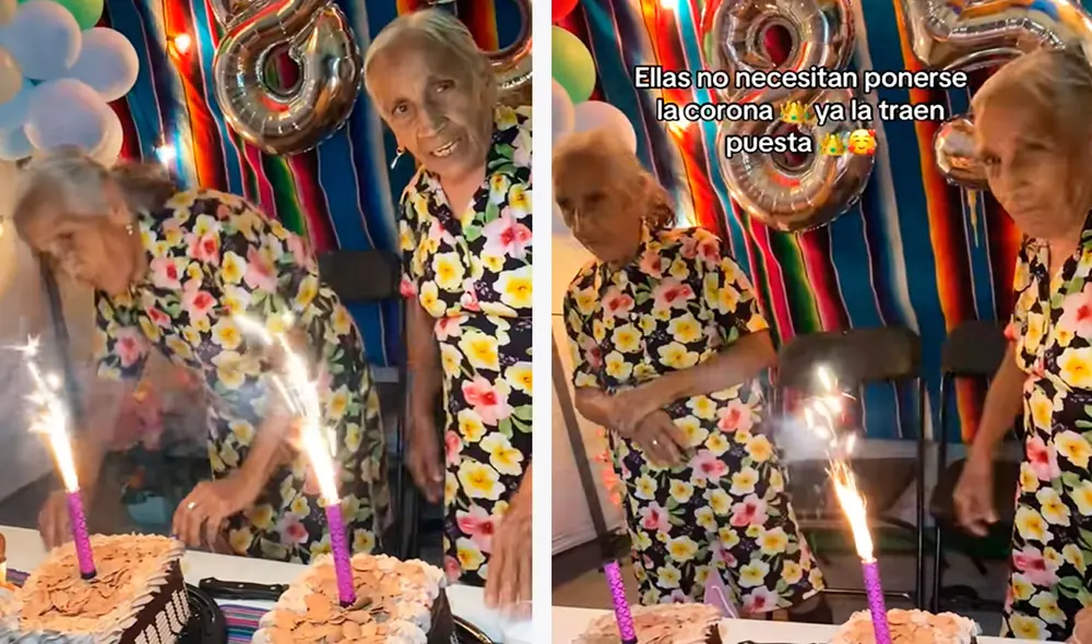 Una de las gemelas quiso hundir la cara de su hermana en la torta, pero esta se molestó. Foto: composición LR/ TikTok/ @sandragomez137 Una de las gemelas quiso hundir la cara de su hermana en la torta, pero esta se molestó. Foto: composición LR/ TikTok/ @sandragomez137