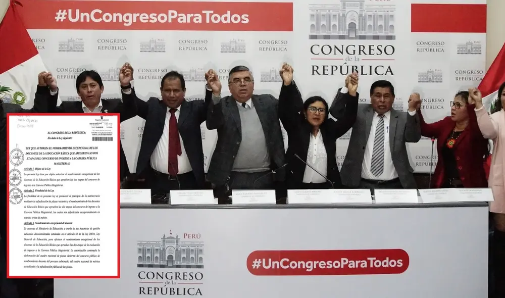 La Bancada Magisterial promueve este tipo de iniciativas.