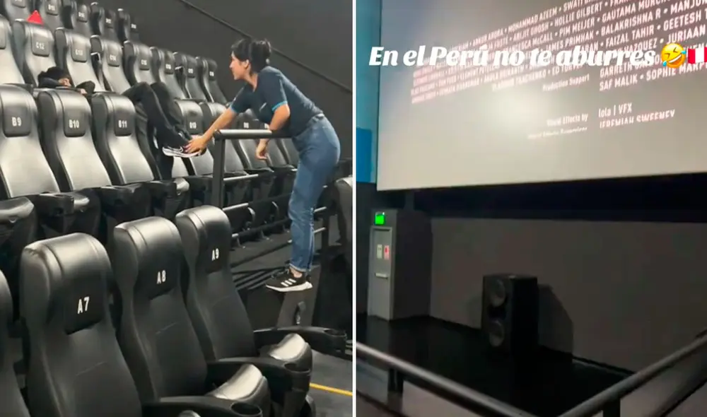 Usuarios en TikTok no pararon de reír al ver al joven dormido en un cine de Perú. Foto: composición LR/ TikTok/ @pamneyra4 Usuarios en TikTok no pararon de reír al ver al joven dormido en un cine de Perú. Foto: composición LR/ TikTok/ @pamneyra4