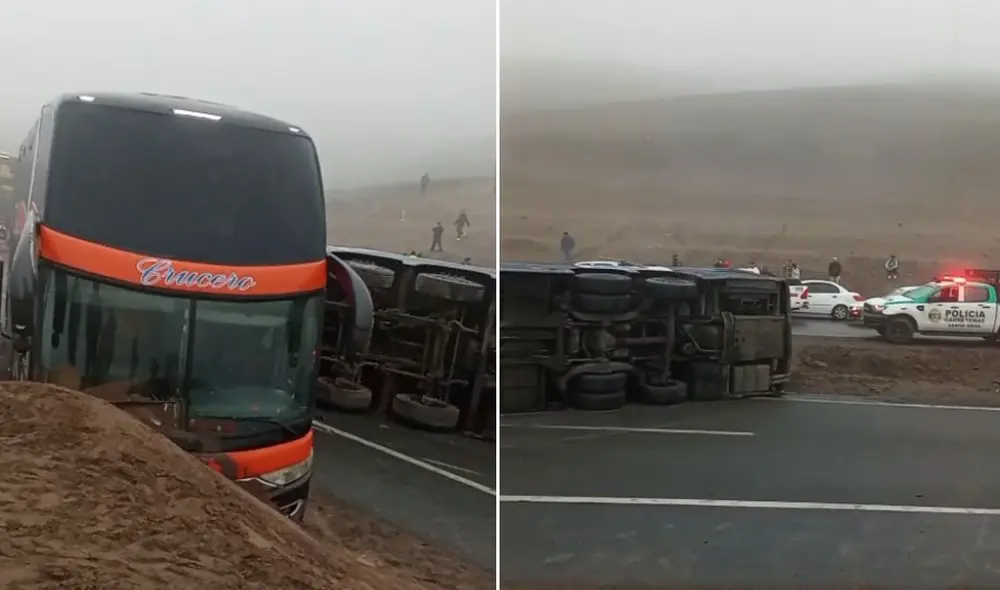 Choque múltiple en Variante de Pasamayo deja una persona fallecida y 31 heridos