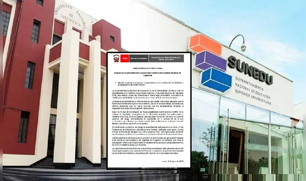 Sigue el conflicto entre la Sunedu y la UNI.