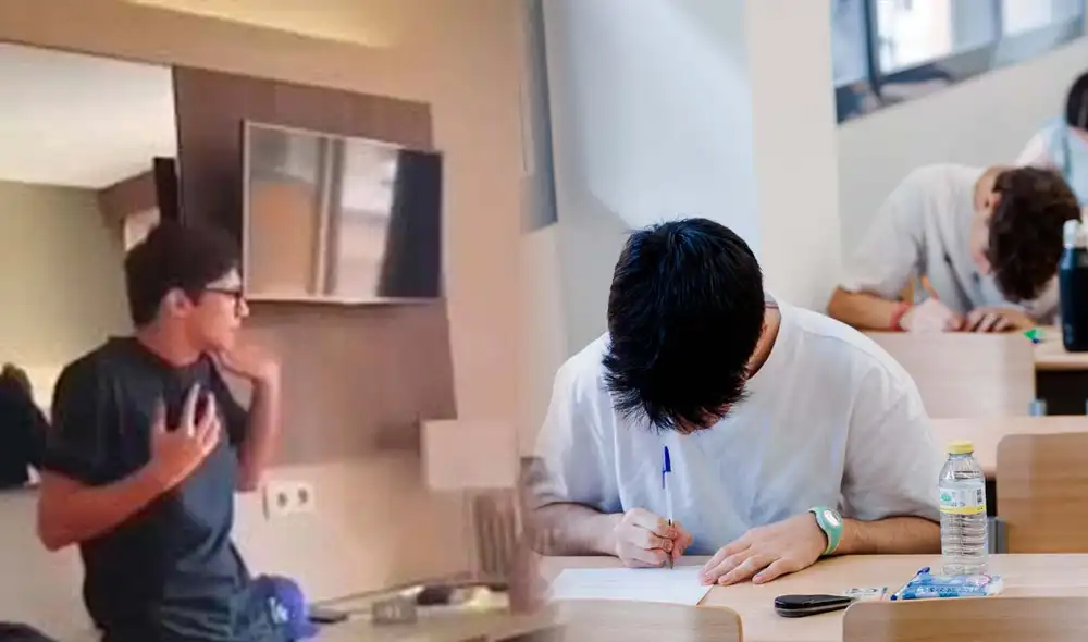 Martín Casanova sacó la nota más alta de la Selectividad en Galicia, su video fue viral en las redes sociales. Foto: composición LR/TikTok