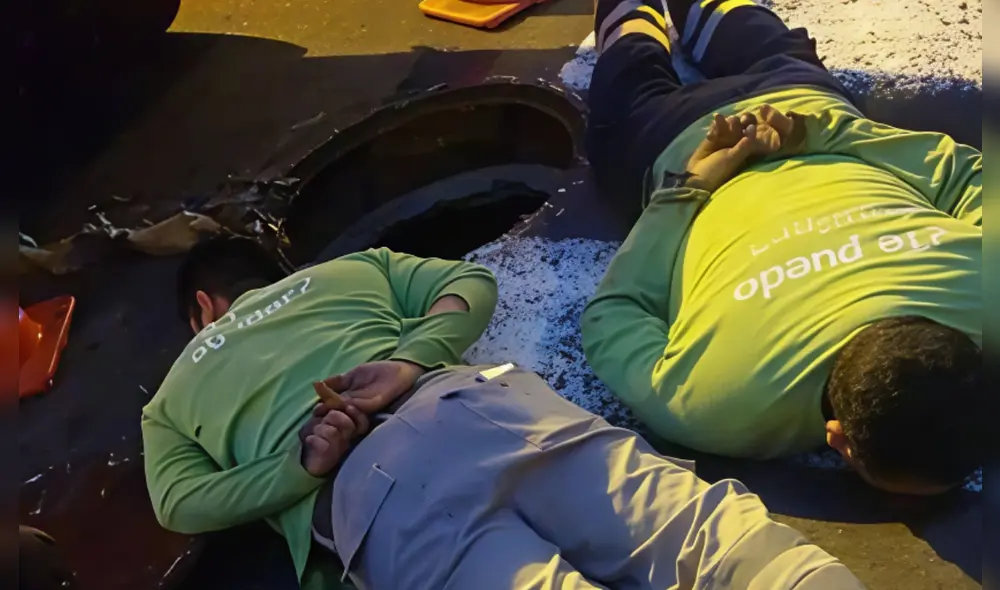 Caen en San Isidro falsos operarios durante intento de robo de cableado subterráneo. Foto: Latina Caen en San Isidro falsos operarios durante intento de robo de cableado subterráneo. Foto: Latina