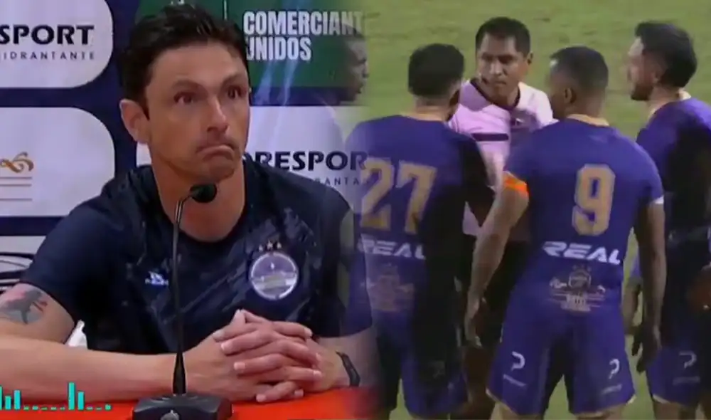 DT de Comerciantes Unidos se pronunció tras el polémico gol anulado a su equipo. Foto: Composición LR DT de Comerciantes Unidos se pronunció tras el polémico gol anulado a su equipo. Foto: Composición LR