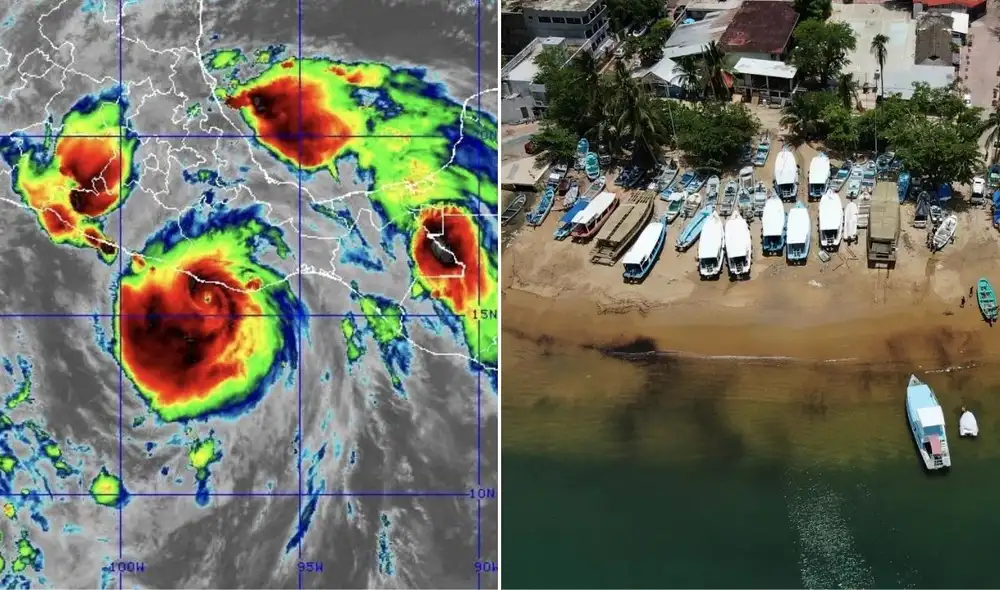 El huracán Erick, con vientos de hasta 275 km/h, se aproxima a las costas de Oaxaca y Guerrero. El huracán Erick, con vientos de hasta 275 km/h, se aproxima a las costas de Oaxaca y Guerrero.