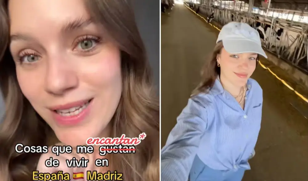 La joven peruano argumentó en el video de TikTok que la seguridad en España es mejor que en Perú. Foto: composición LR/ TikTok La joven peruano argumentó en el video de TikTok que la seguridad en España es mejor que en Perú. Foto: composición LR/ TikTok