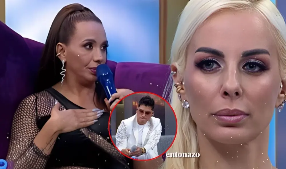 Mónica Cabrejos encaró a Dalia Durán en su entrevista con John Kelvin. Foto: Composición LR/AméricaTV