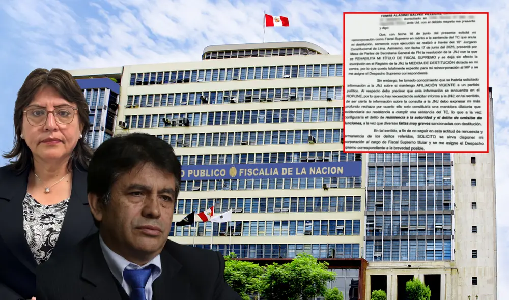 Tómas Gálvez solicitó su reincorporación a la Fiscalía. Foto: Composición/LR Tómas Gálvez solicitó su reincorporación a la Fiscalía. Foto: Composición/LR