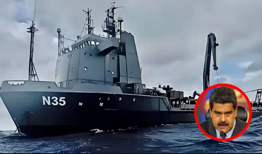 El buque interceptado, de bandera de Panamá, realizaba un estudio oceanográfico utilizando sondas para medir temperatura y salinidad. Foto: composiciónLR/Difusión/El Mundo El buque interceptado, de bandera de Panamá, realizaba un estudio oceanográfico utilizando sondas para medir temperatura y salinidad. Foto: composiciónLR/Difusión/El Mundo