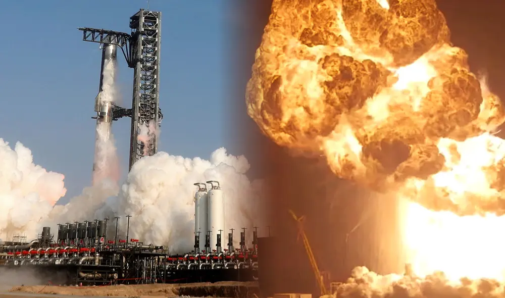 El Starship 36 de SpaceX sufrió una falla catastrófica y explotó. Foto: SpaceX El Starship 36 de SpaceX sufrió una falla catastrófica y explotó. Foto: SpaceX