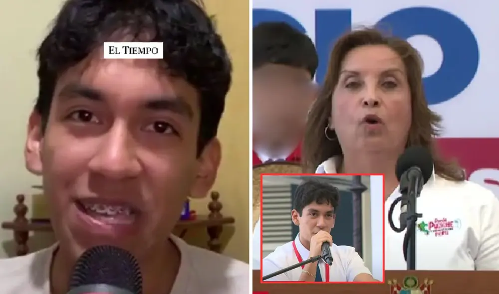 Escolar contó qué le dijo la presidenta tras escuchar su discurso. Foto: composición LR Escolar contó qué le dijo la presidenta tras escuchar su discurso. Foto: composición LR