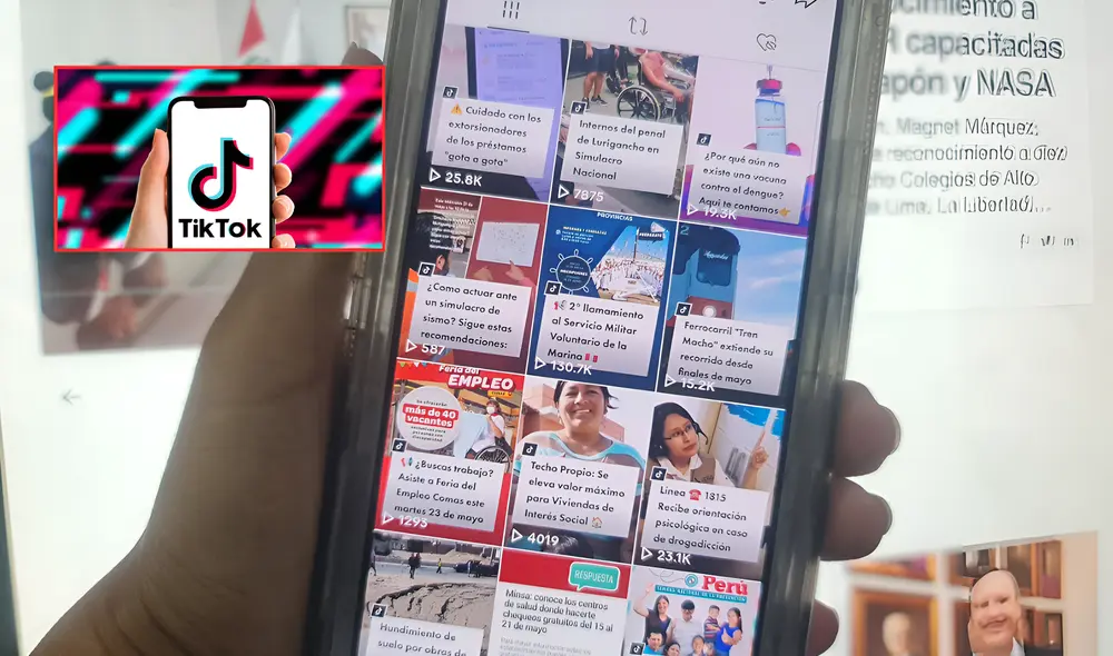 Según un último informe, la plataforma de TikTok se ha convertido en la fuente de información predilecta de la mayoría de los peruanos. Foto: composición LR/Andina/Perú Retail Según un último informe, la plataforma de TikTok se ha convertido en la fuente de información predilecta de la mayoría de los peruanos. Foto: composición LR/Andina/Perú Retail