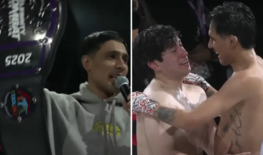 Gerardo Pe' y Alonso Acuña protagonizaron tenso enfrentamiento en 'Celebrity Combat Perú'. Foto: composición LR/Kick Perú