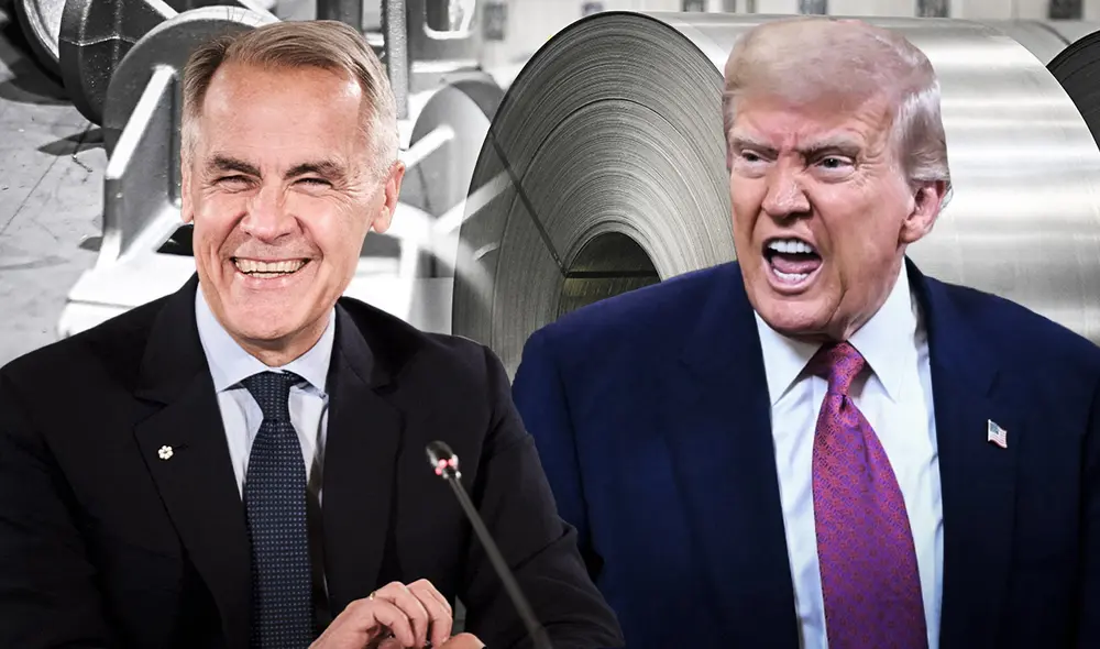 El gobierno de Mark Carney anunció que, si no hay avances en las negociaciones, aumentará los aranceles a Trump el 21 de julio. Foto: composición LR/AFP