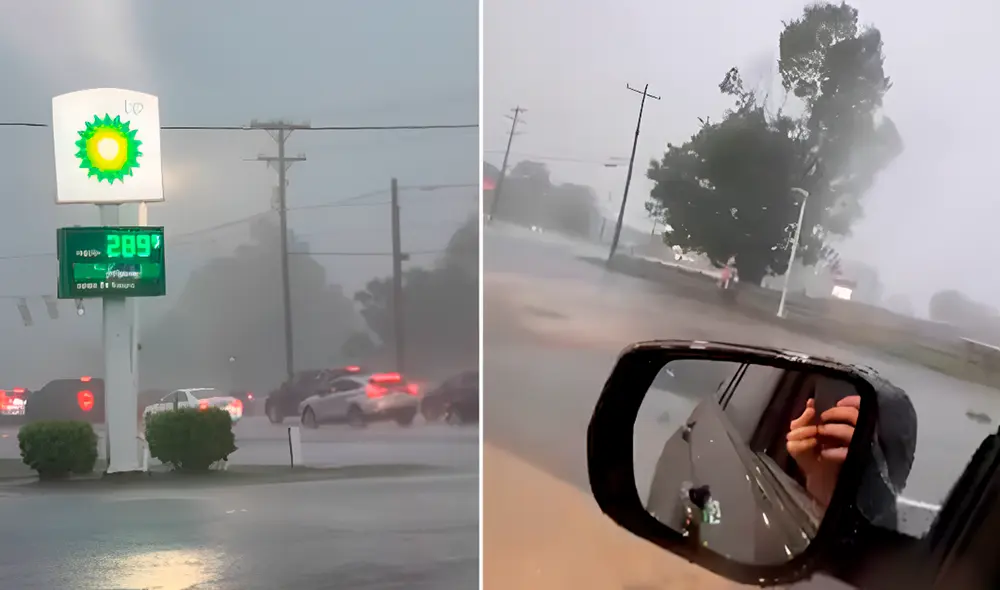 Tormentas eléctricas y fuertes vientos azotaron Carolina del Norte.