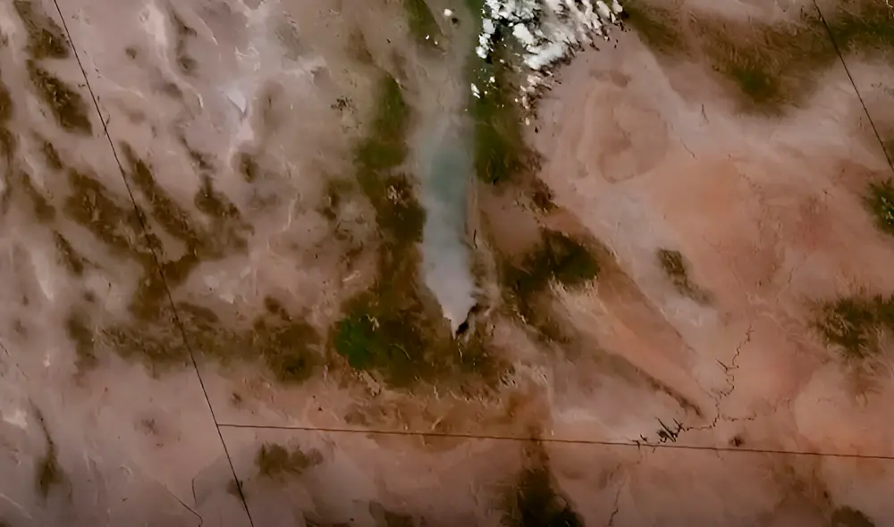 Imágenes satelitales captaron el incendio forestal en el sur de Utah.