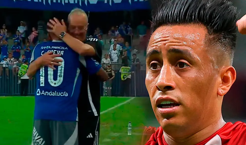 Jorge Célico fue el gran responsable del fichaje de Christian Cueva por Emelec. Foto: composición de Fabrizio Jáuregui/GLR/captura de Zapping Sports/AFP